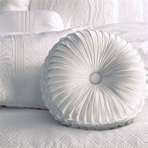 white round decorative pillows